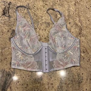 Victoria Secrete Lace Bralette - Light Purple and Silver